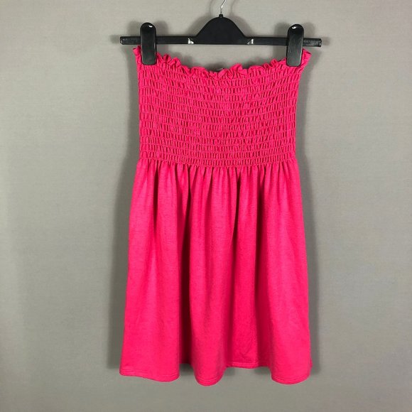 Velvet Torch Dresses & Skirts - Velvet Torch Pink Smocked Strapless Mini Dress Size Small